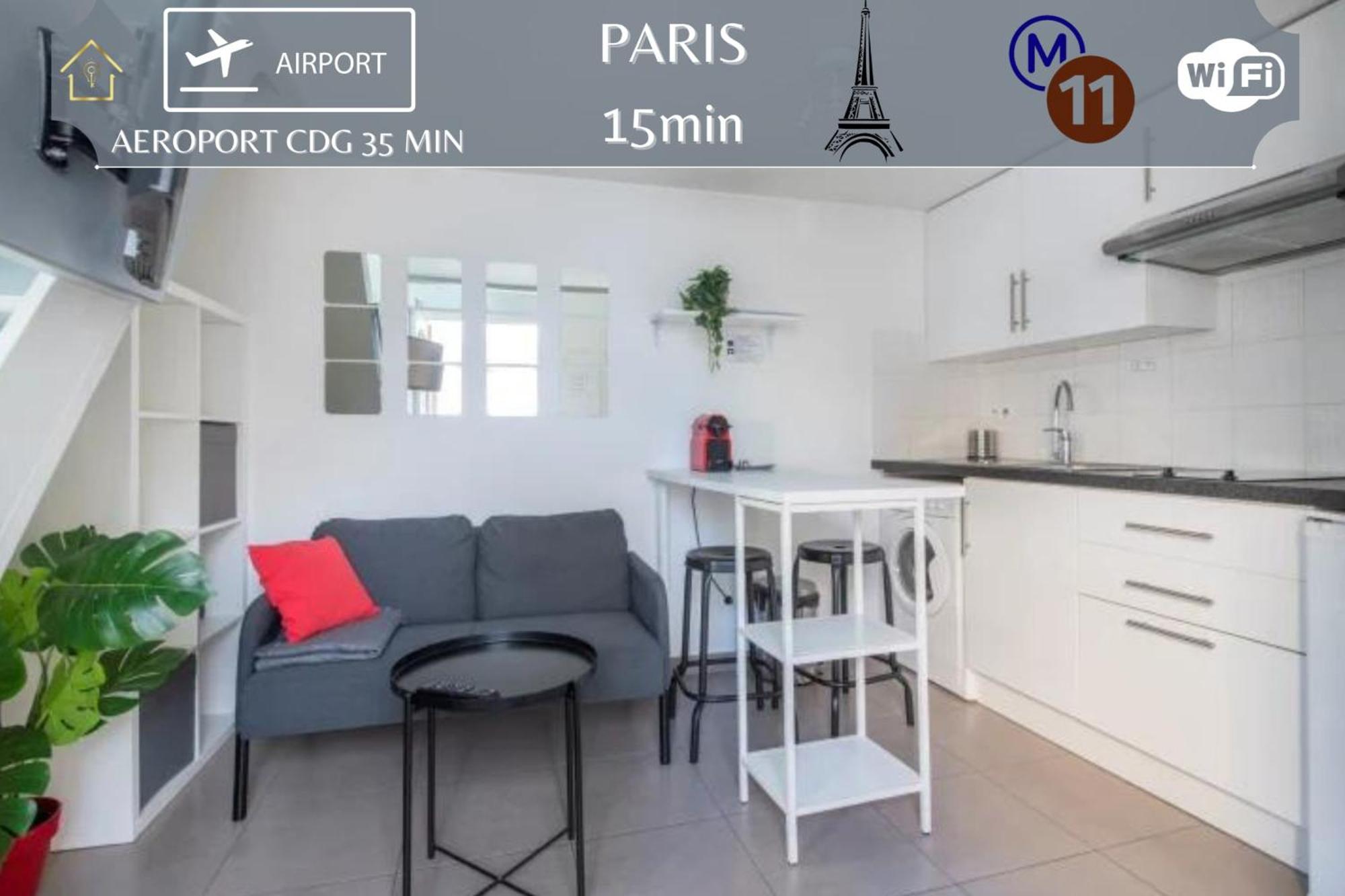 شقة Benfleet 4 Cosy Studio Proche Paris رومينفيل المظهر الخارجي الصورة
